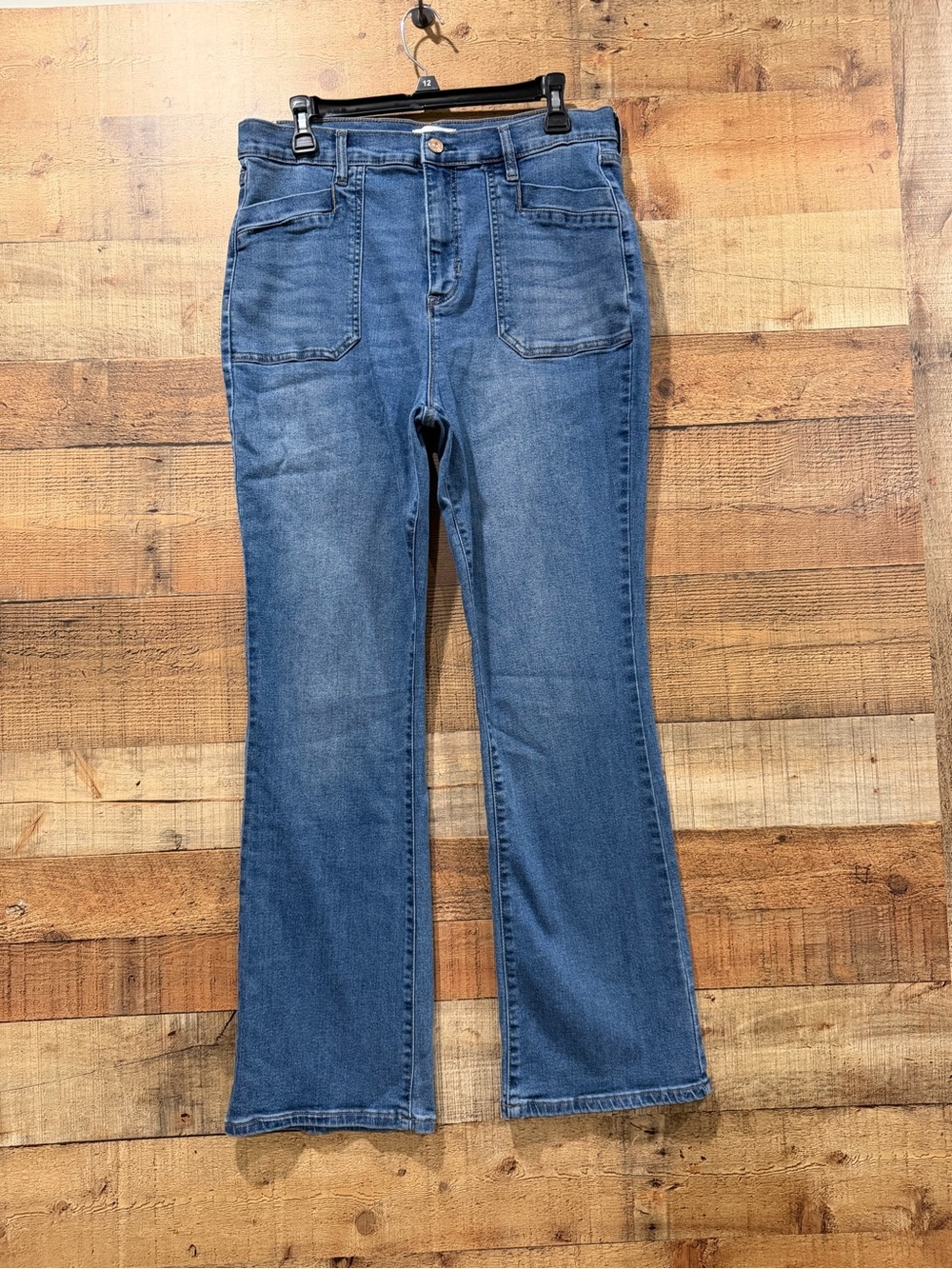 Nicole Miller Nomad Super High Rise Bootcut Medium Blue Jeans Size 12